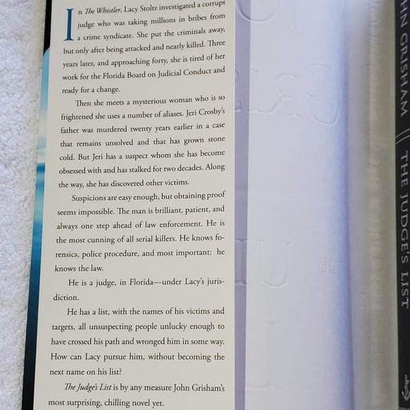 Hardcover Novel "The Judge's List" By John Grisham - Picture 3 of 6